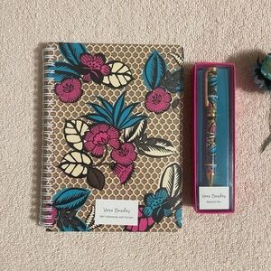 NWT Vera Bradley Canyon Road Mini Notebook Ball Point Pen set Retired Pattern